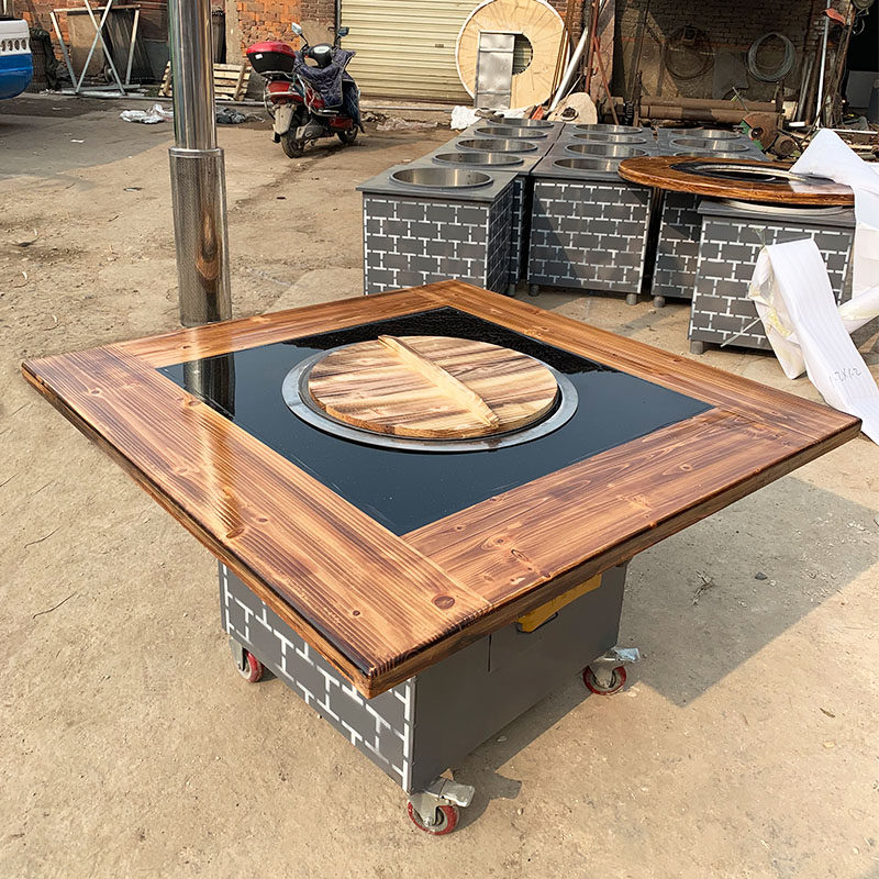 柴火农家乐大锅锅台饭店商用室外移动桌面锅灶野餐炉具