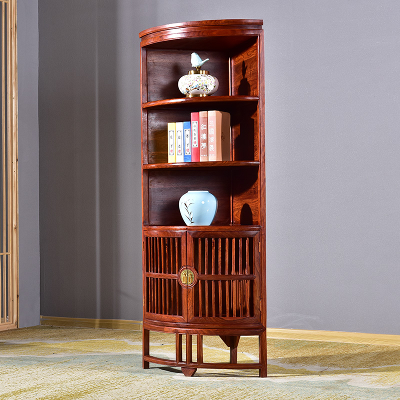 红木家具收纳置物柜墙角实木花梨中式刺猬新中式客厅角柜