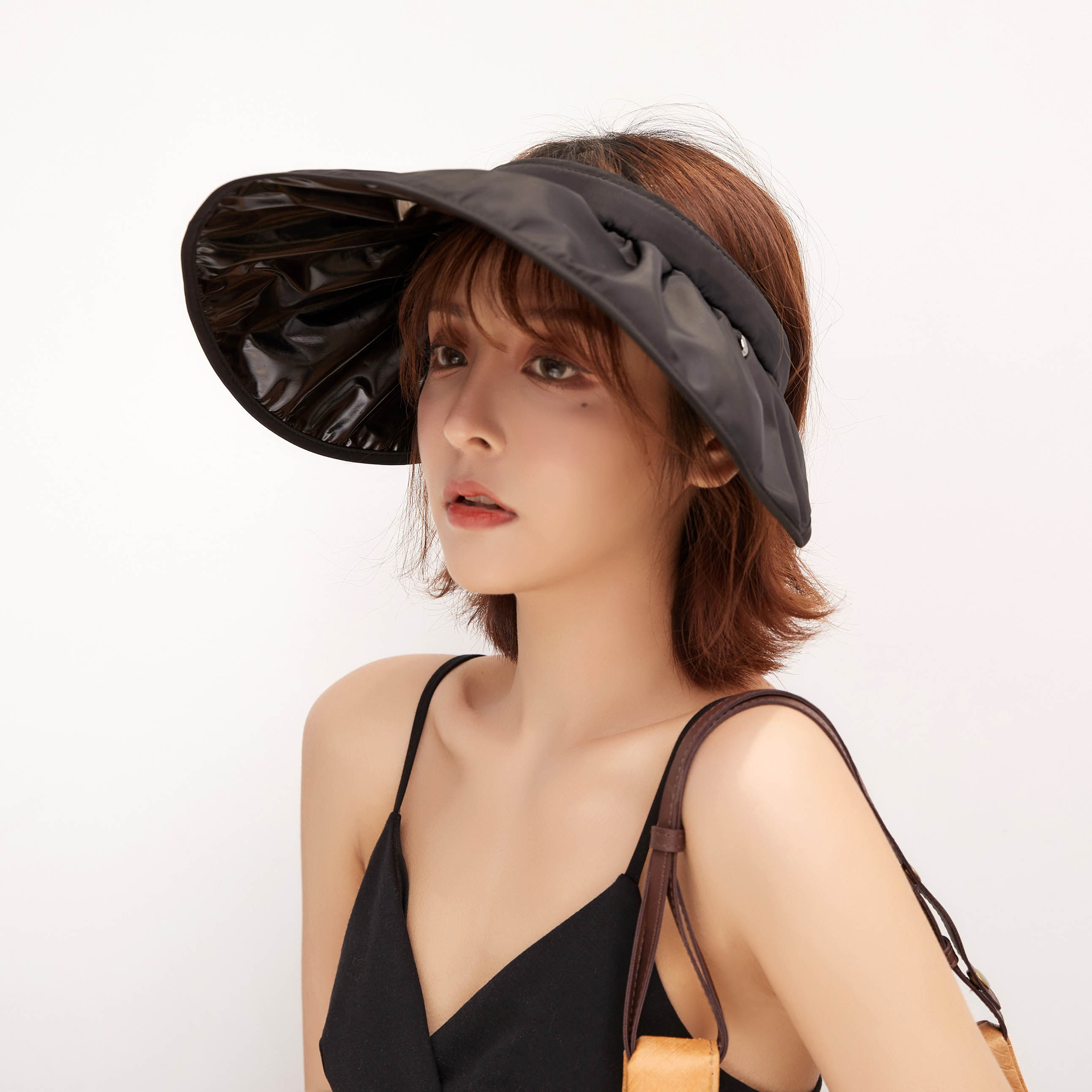 韩国贝壳空顶帽夏季太阳帽女防晒大沿帽子户外遮阳防紫外线韩版潮