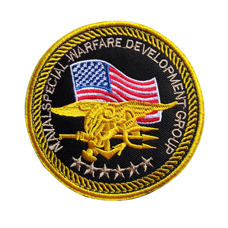 海豹突击队usmc大号刺绣魔术贴章立体士气徽章陆战队贴章