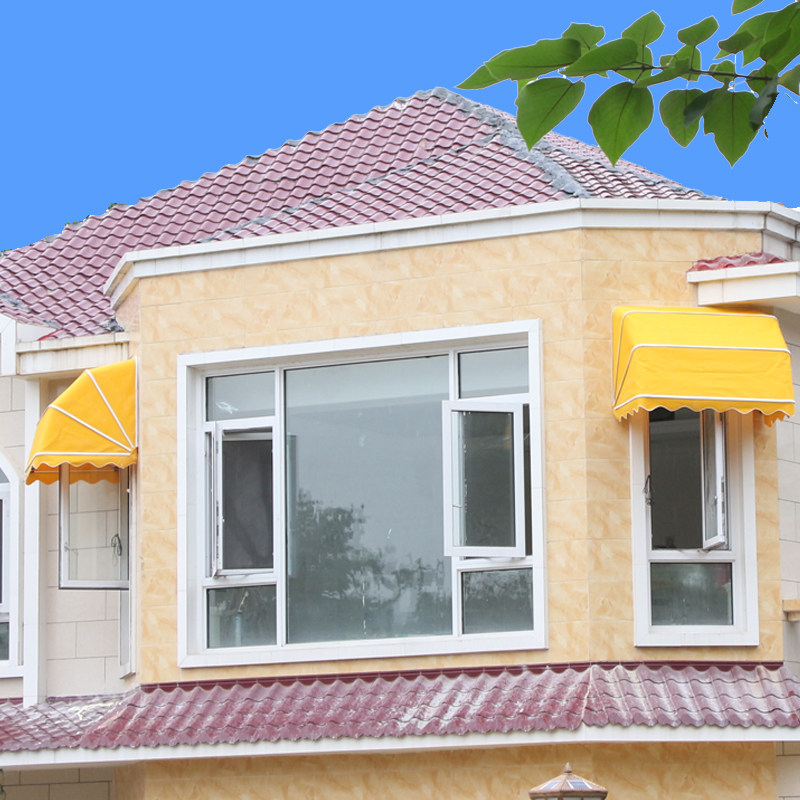 法式半圆欧式遮阳折叠伸缩窗户西瓜梯形遮雨遮阳篷