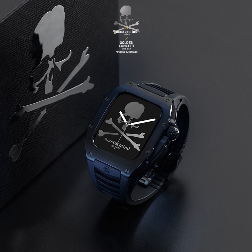 mmj骷髅联名瑞典古德康赛黑武士限售iwatch7改装智能手表手环表带
