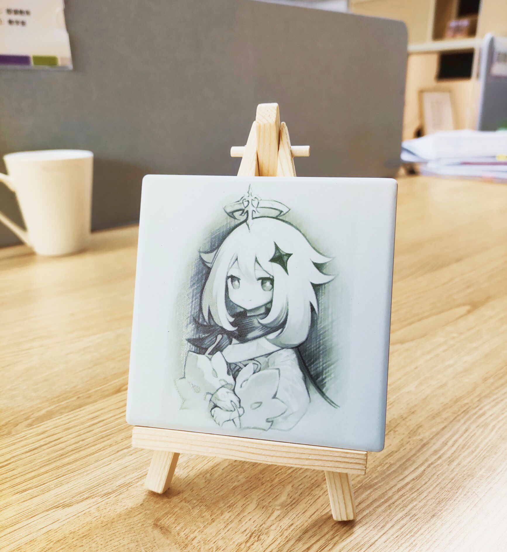 原神游戏周边派蒙画像蒙娜丽莎亲爱的挚友肖像创意游戏