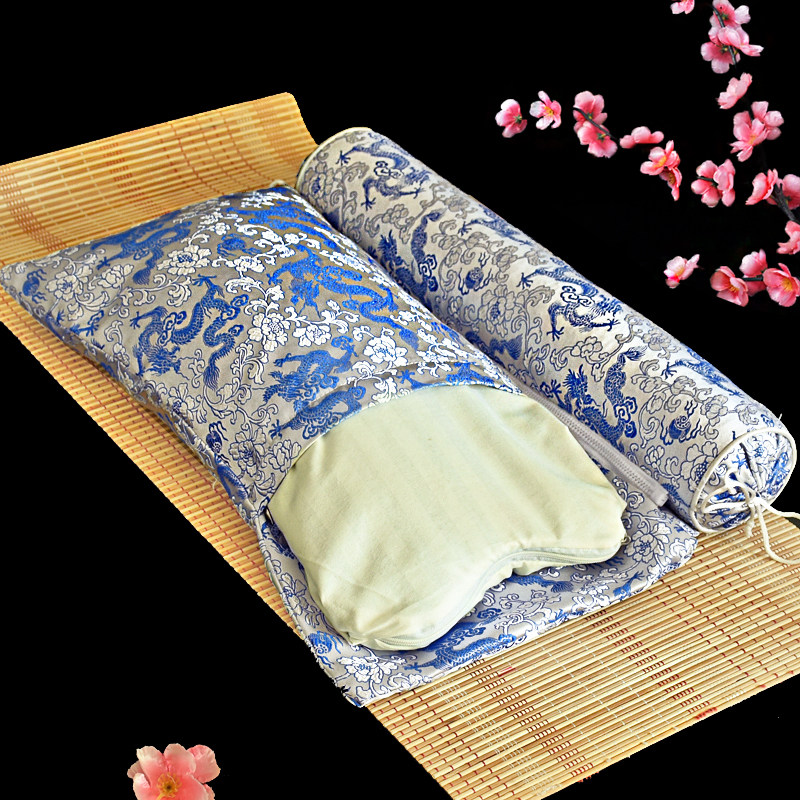 颈椎花草枕圆枕头睡觉专用护颈修复矫正透气枕头