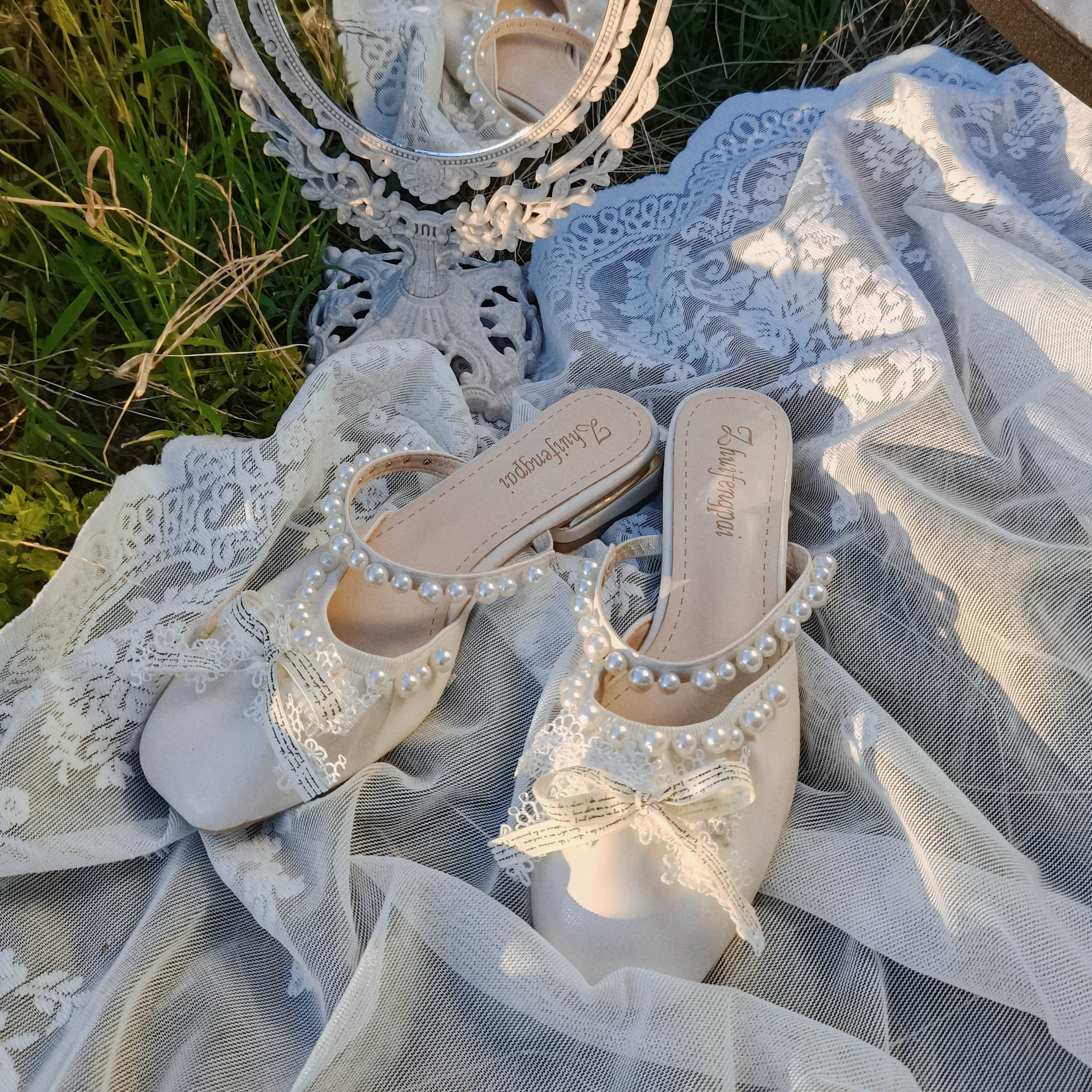 一只冲天天兔芙云间花嫁lolita高跟鞋尖头优雅华丽lolita洛丽塔鞋类