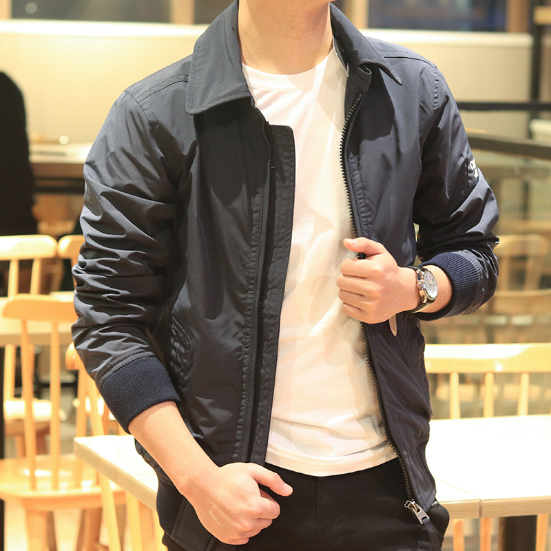 美国春秋AF夹克外套男2021工装防风夹克商务休闲黑色男士夹克