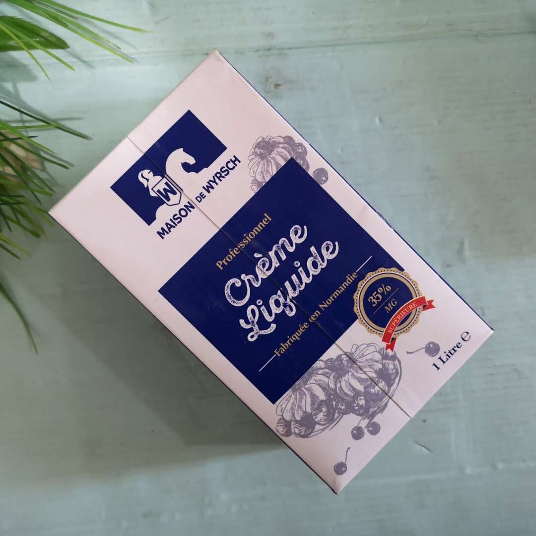 法国骑士淡奶油 动物性稀奶油蛋糕裱花鲜奶油1l*12整箱 烘焙原料