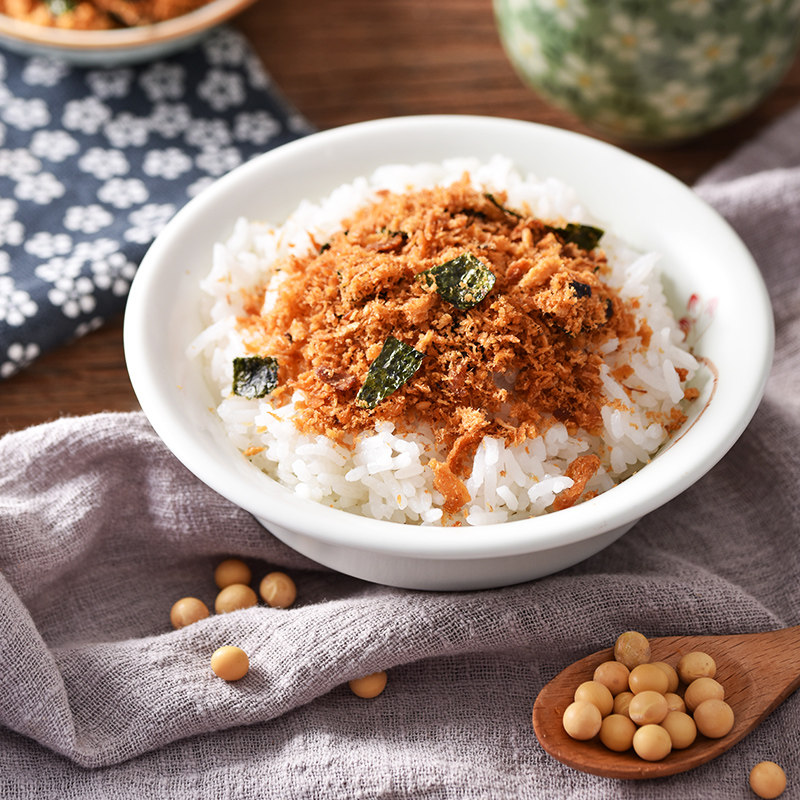 台湾素食佛家纯素肉松进口食品无添加儿童海苔富贵香松拌饭料日式