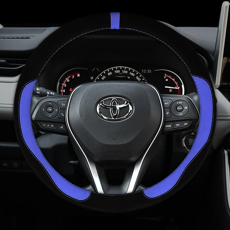 适用2022款丰田rav4荣放方向盘真皮双擎rv4汽车方向盘套