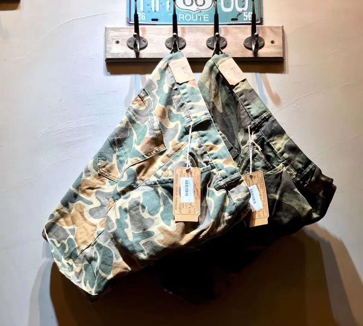 夏季迷彩短裤男五分裤薄款复古潮牌修身休闲中裤潮男工装短裤子潮