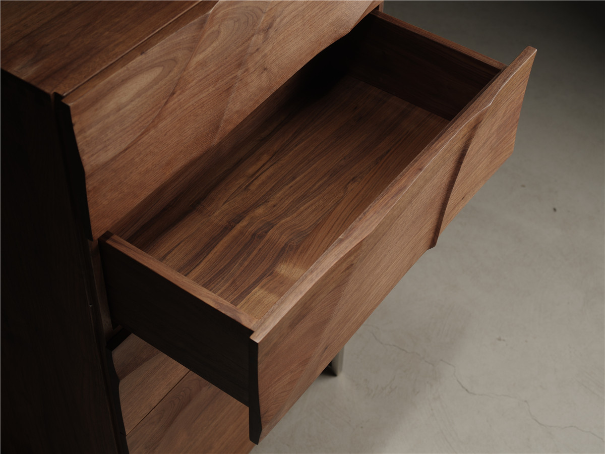 逸刻实木家具镜湖lake五斗柜胡桃硬枫白橡简约设计斗柜