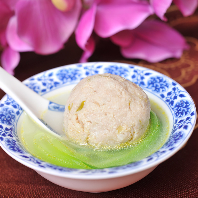 扬州特产送礼五亭桥狮子头大肉圆丸子斩肉淮扬菜马蹄蟹黄糯米盒装