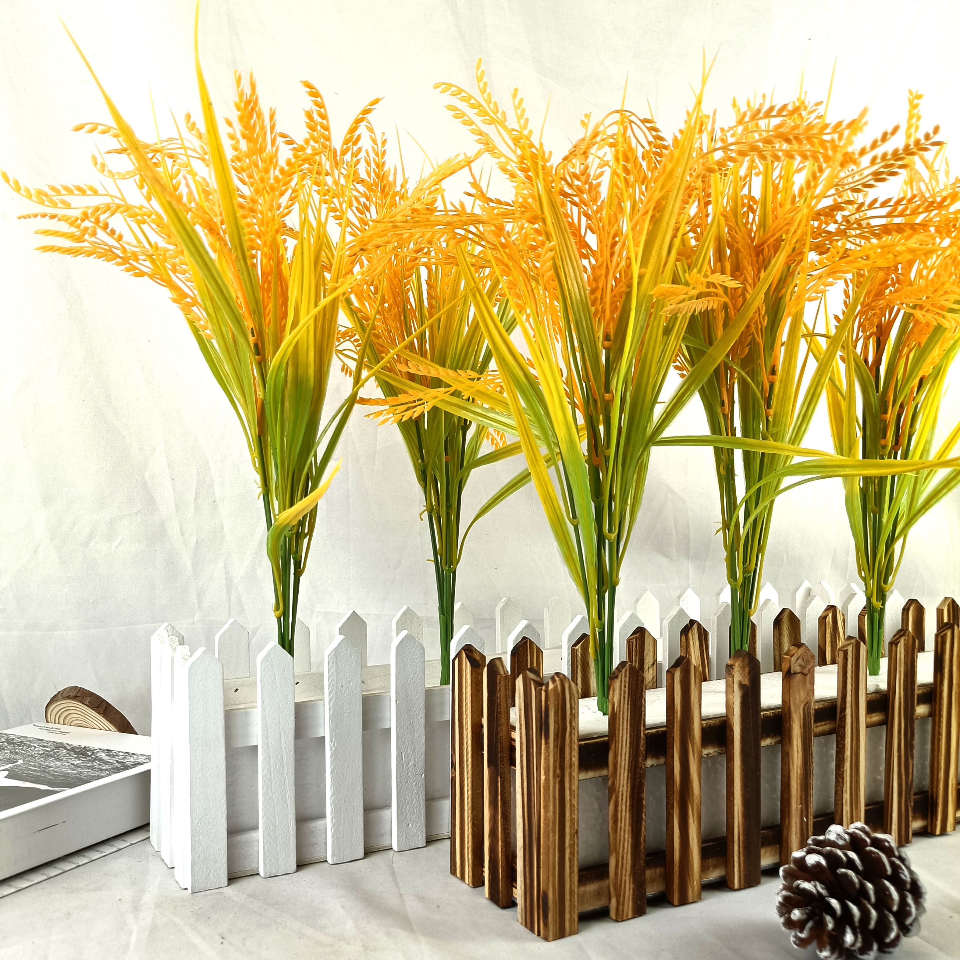 麦穗干花栅栏组合插花门店花艺装饰套装客厅干花
