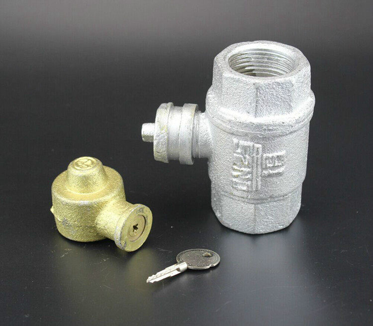 闭阀锁闭扣锁铸铁铁锁钥匙锁阀工程防盗锁1寸其他阀门