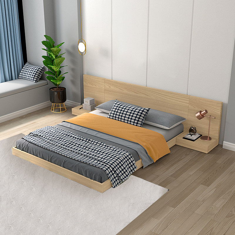 榻榻米矮床落地简约现代床架地铺铺床实木北欧榻榻米定制