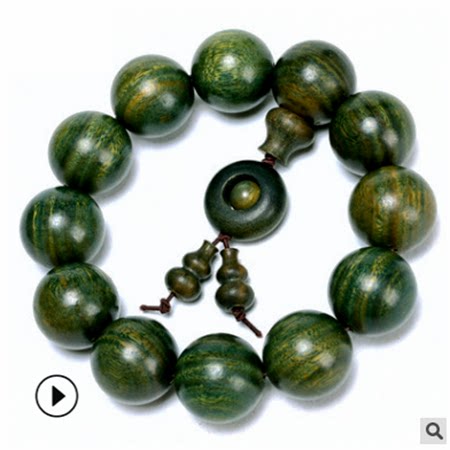 绿檀佛珠手链手串男女款法令驱病健身手链