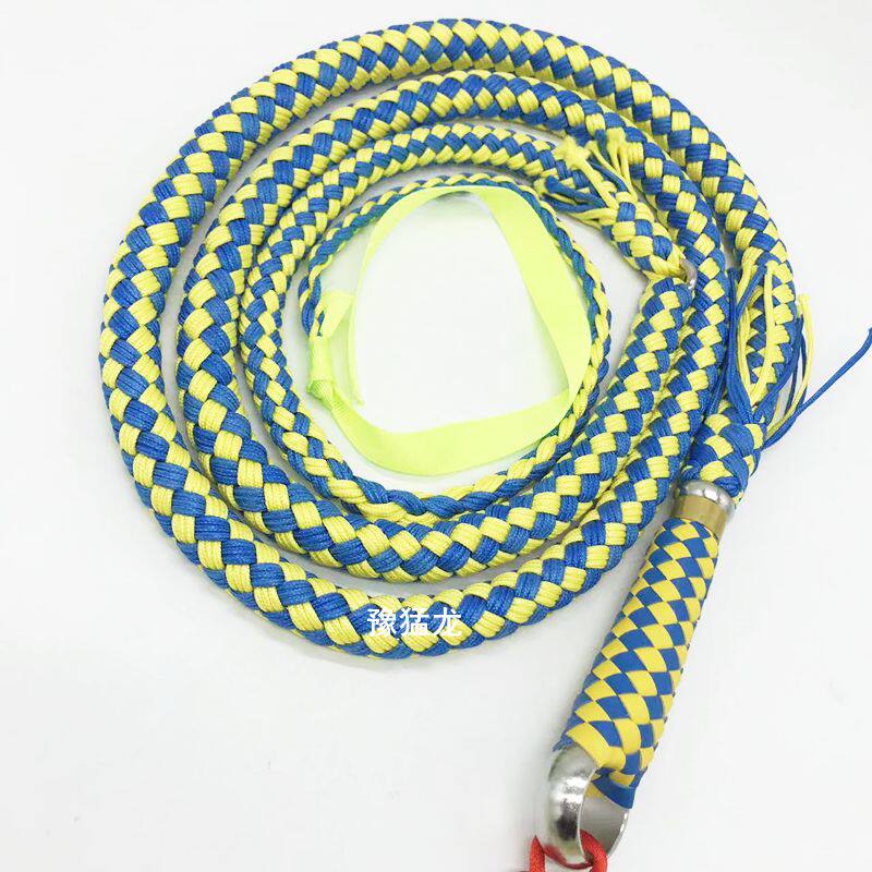 绳鞭大力马鱼线鞭软绳甩响鞭平拉健身套路中老年人九节鞭