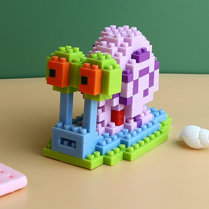 微型钻石小颗颗粒积木男孩女孩拼装益智玩具海宝系列塑料积木