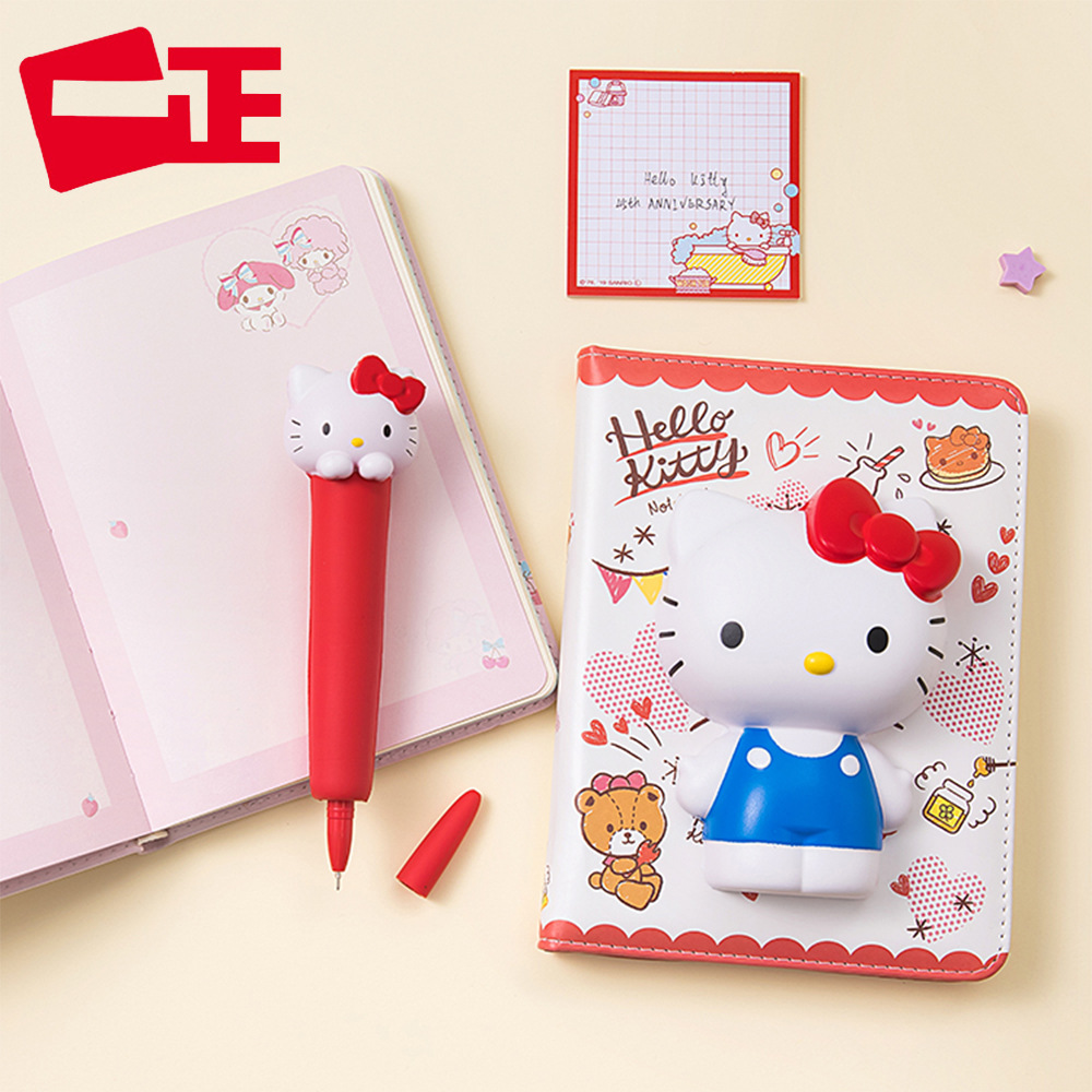 kt新款美乐蒂解压减压笔学生日记本慢回弹本手帐本可爱少女心文具