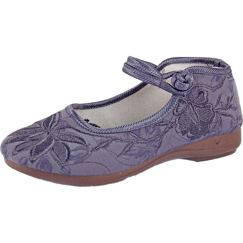 赛格女士老北京女式宽头布鞋太太女鞋系带时尚帆布鞋