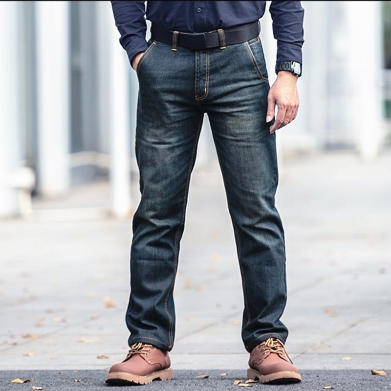 第7区元素战术牛仔裤男夏秋工装裤宽松直筒潮INS时尚休闲弹力耐磨