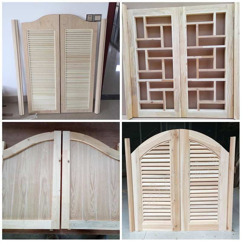 地中海半腰门酒吧门牛仔门过道隔断门半截门厨房门栅栏门实木定制