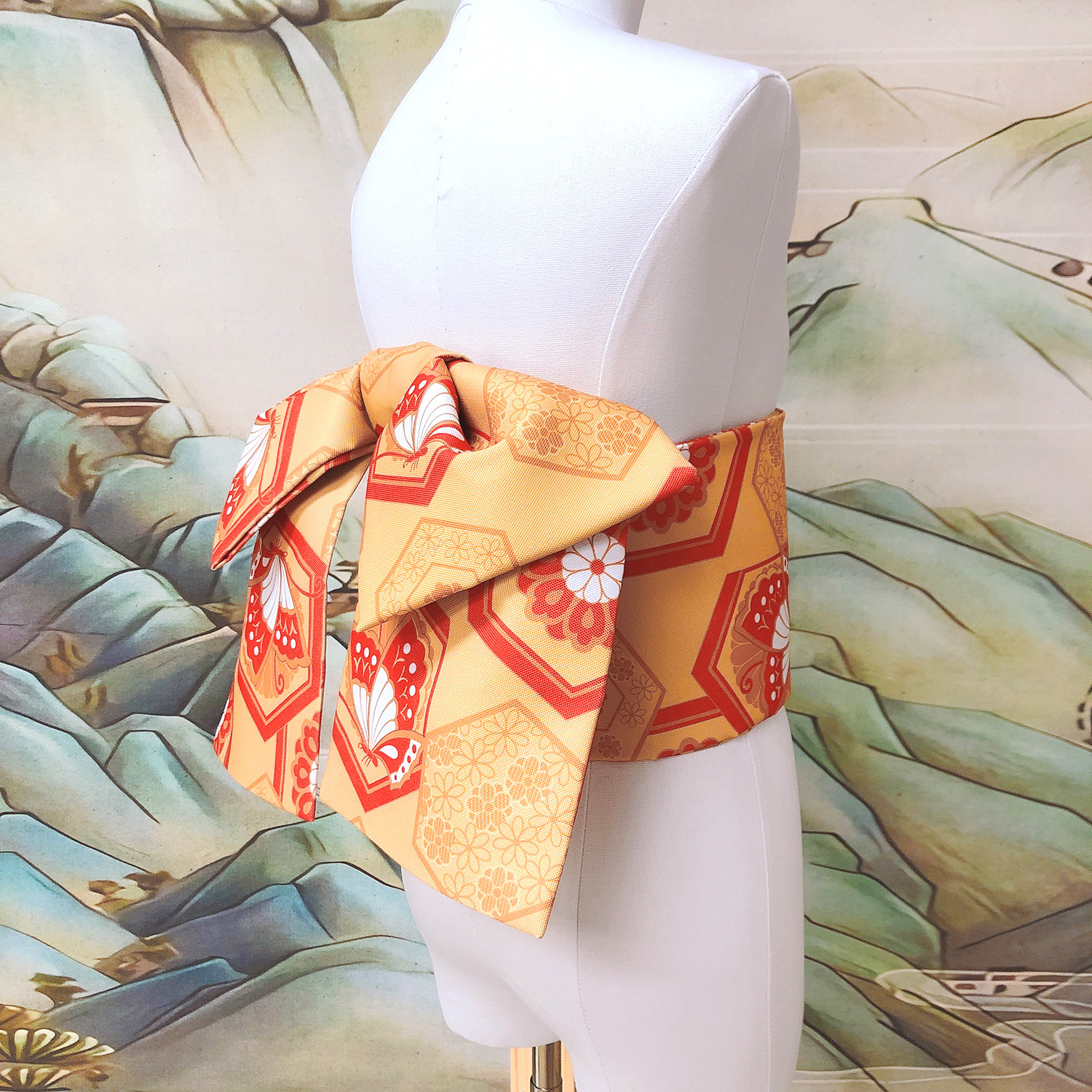 日本和服浴衣配件分体简易定型腰带双羽蝴蝶结腰带