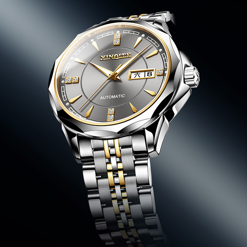 正品十大瑞士手表男机械表全自动2021新款防水钨钢男表名牌高档灰