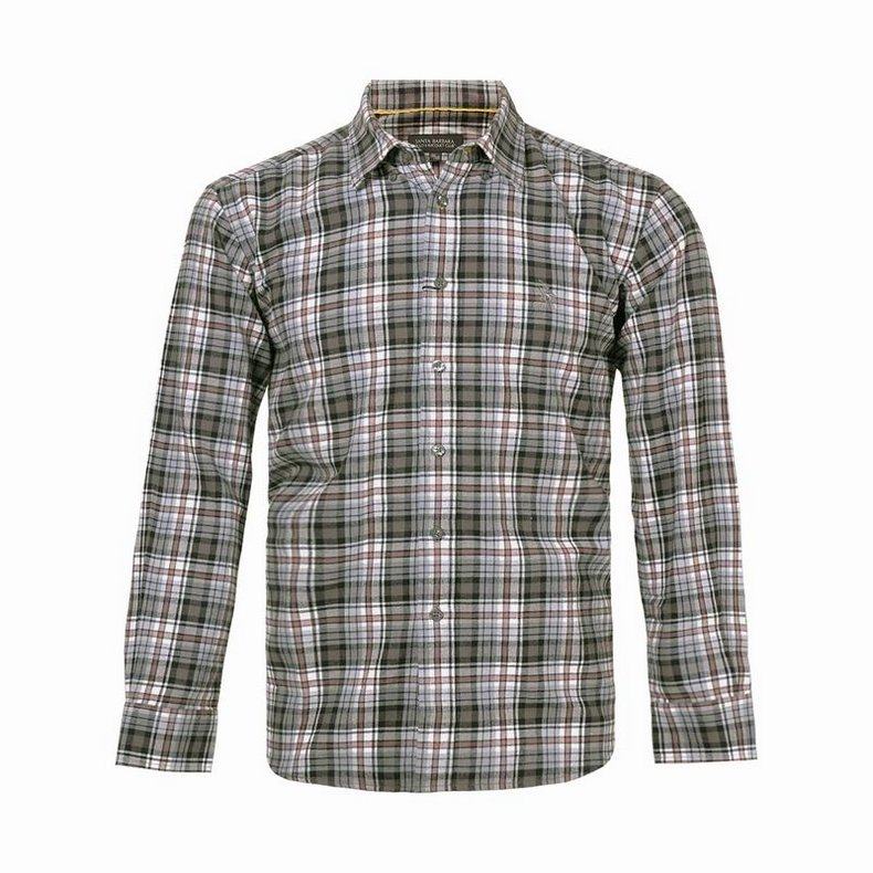 sbprc圣大保罗专柜正品男士衬衫无袋格子法兰绒长袖衬衫