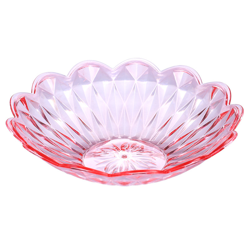 透明水果盘塑料客厅欧式零食糖果干果盘大号现代简约创意可爱家用