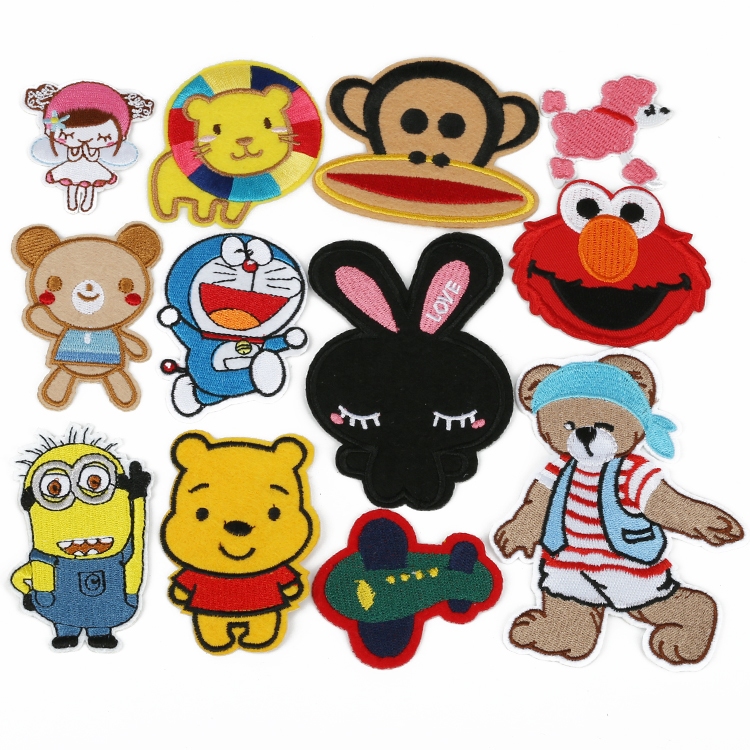 卡通刺绣布贴动物图案补丁贴花服装修饰衣服缝补装饰小号儿童贴布