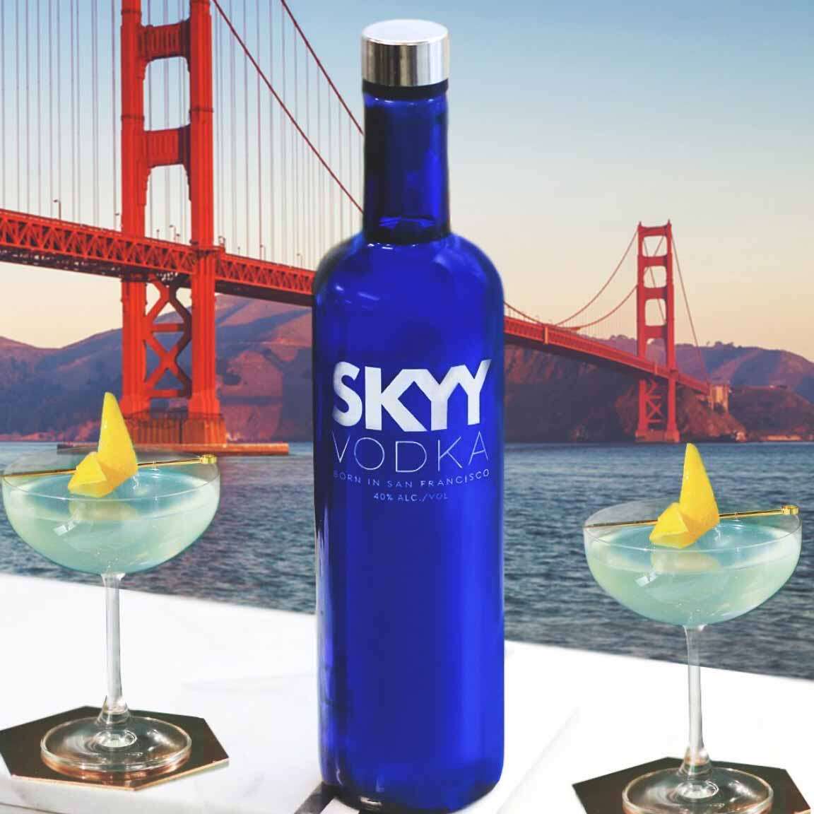 正品深蓝skyyvodka原味伏特加洋酒预调鸡尾酒基酒750ml伏特加