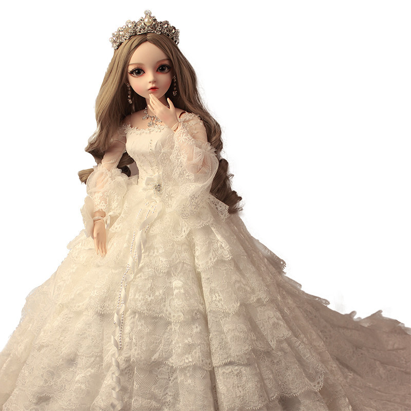 sd娃娃婚纱洋娃娃bjd手工改妆全关节娃娃送女孩情侣玩具公主套装