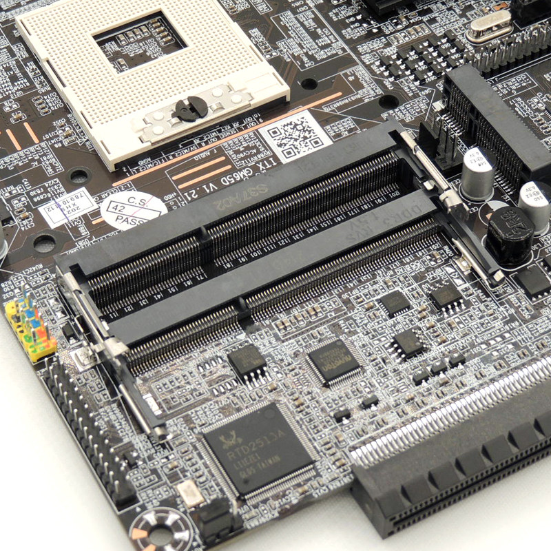 全新hm65侧插989针一体机电脑htpc迷你主机专用主板