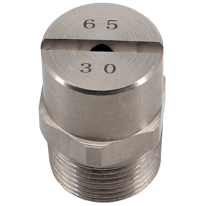 不锈钢65度高压扇形冲洗喷头2分4分分外洗车机械喷嘴