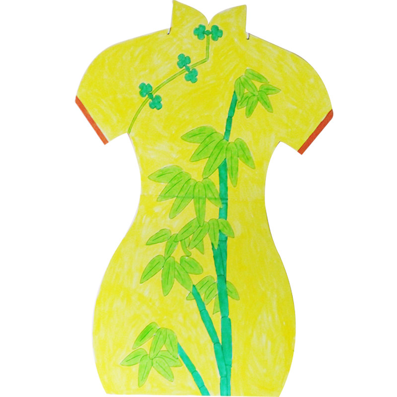 幼儿园儿童手工绘画涂色diy材料中国民族风早教白模填色