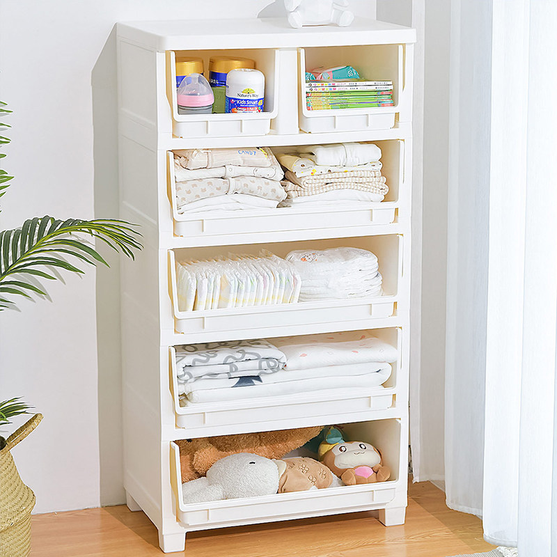 有品禧天龙卡通收纳抽屉加厚塑料立式储物柜大容量收纳柜