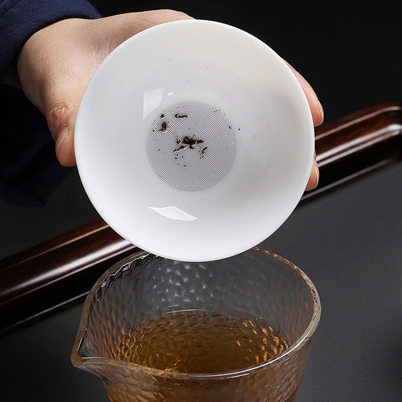 垚塑白瓷全瓷一体陶瓷创意茶漏茶滤茶隔过滤茶滤