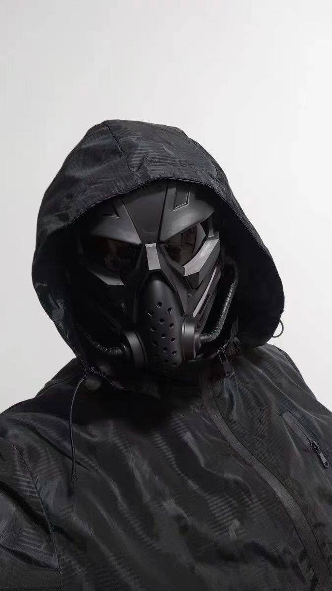 赛博朋克战术防护面具水彩弹全异形防毒反恐面罩