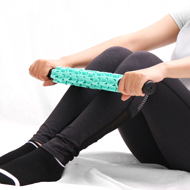 齿轮肌肉按摩棒深层肌肉健身放松运动滚轴瑜珈棒筋膜棒泡沫轴