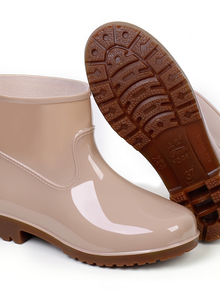 雨鞋女夏中筒老年人浅口大码水鞋女雨靴短筒男子雨鞋