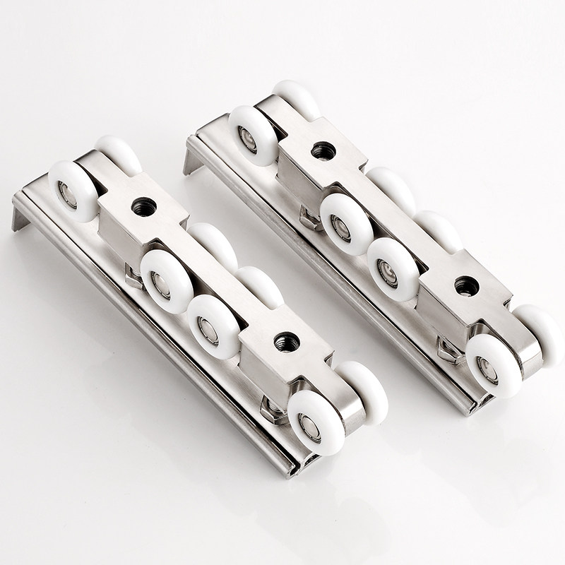 滑轮轨道吊门实木移门吊轮滑轨推拉门吊轨8轮吊滑