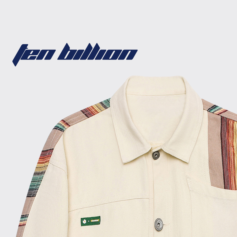 TEN BILLION 設計師品牌 人间正道 春季拼接潮流情侣BF风Jacket