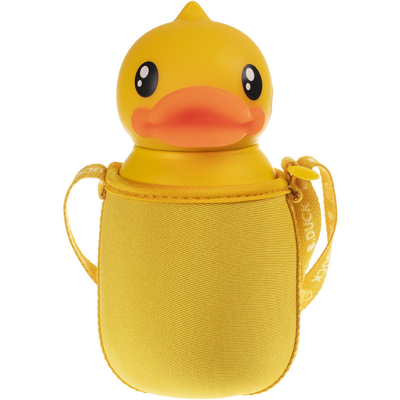 b.duck小黄鸭儿童保温杯316不锈钢创意可爱鸭头水壶便携宝宝水杯