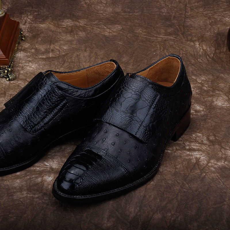私人皮鞋尖头脚尖鞋套男鞋真皮黑色正装订制单鞋