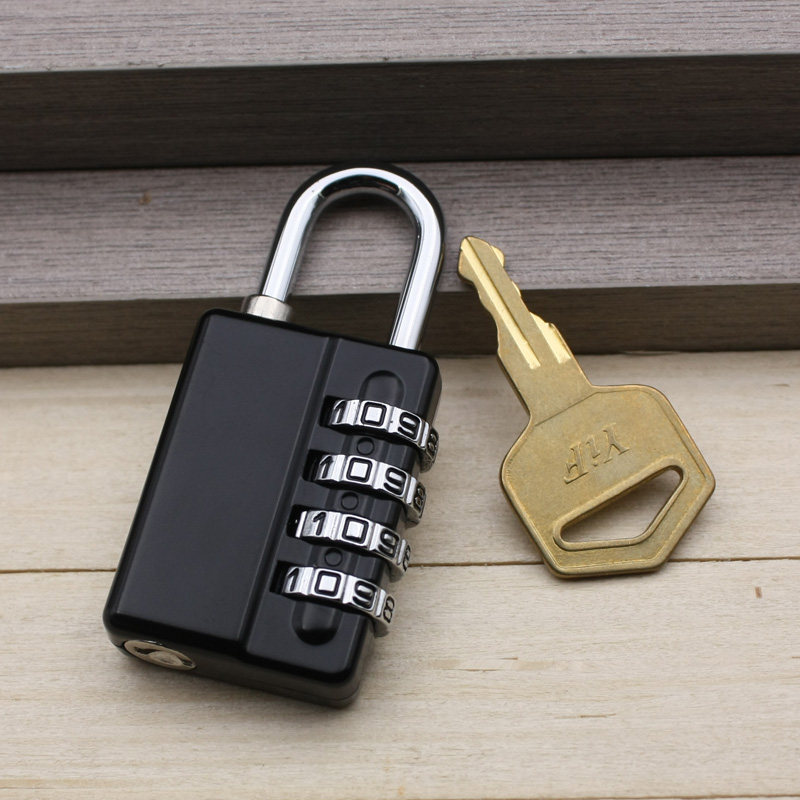 时尚钥匙密码开锁解码锁具创意四位挂锁健身房普通密码锁