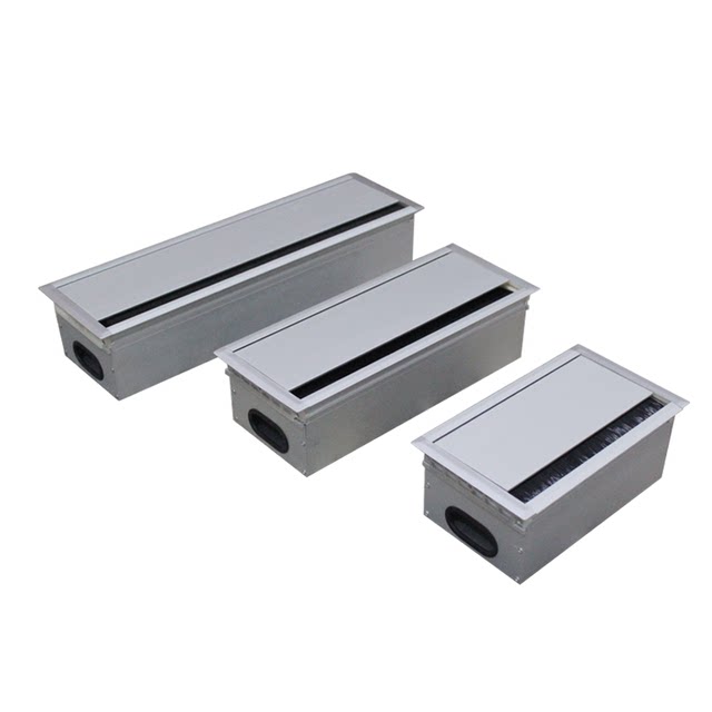 Office furniture hardware accessories desktop aluminum alloy cable box multi-function computer desk with 86 socket holes Office furniture hardware accessories desktop aluminum alloy cable box multi-function computer desk with 86 socket holes