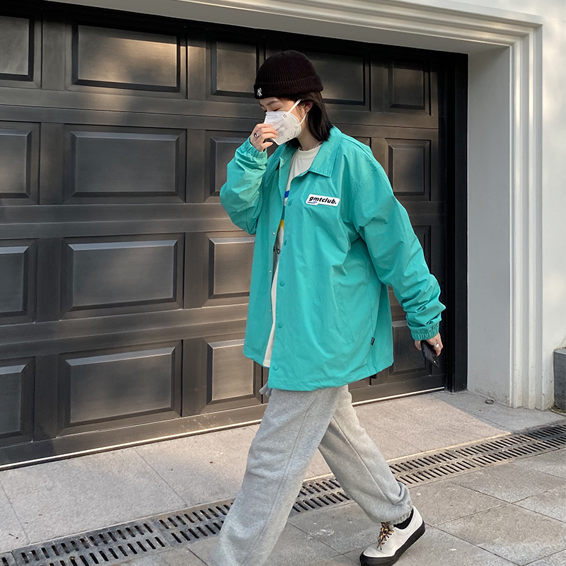 GMETRYART（盖米）教练夹克百搭男女同款国潮复古情侣款宽松外套