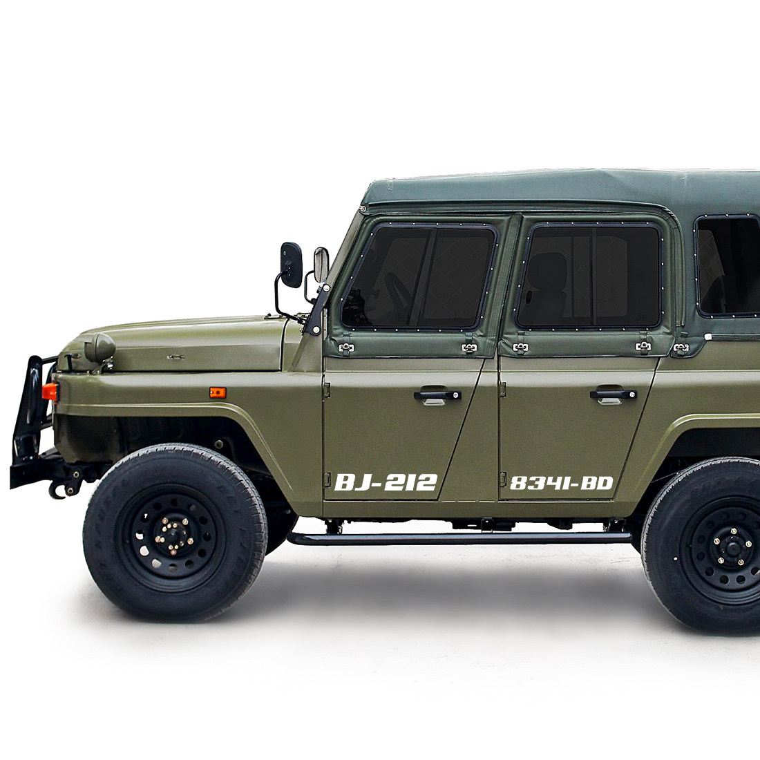 改装车贴北京吉普改装车越野越野车北汽战旗212车贴bj212汽车装饰贴