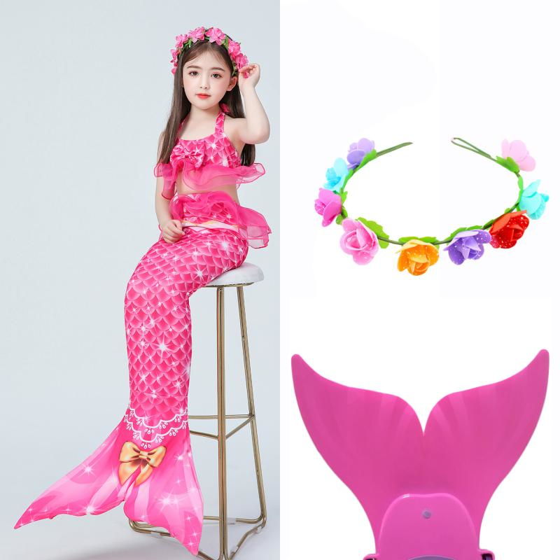 儿童美人鱼服装女童人鱼尾巴裙子宝宝宝宝鱼鱼尾泳衣裤